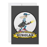 WORLDS GREATEST BURGLAR MEN CARTOON invitations