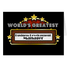 World's Greatest Business Development Manager Greeting Cards
