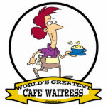 WORLDS GREATEST CAFE WAITRESS WOMEN CARTOON photo sculptures