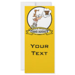 WORLDS GREATEST CAKE ADDICT FEMALE CARTOON rack cards
