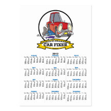 WORLDS GREATEST CAR FIXER CARTOON BUSINESS CARD TEMPLATES