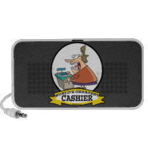 WORLDS GREATEST CASHIER WOMEN CARTOON iPhone SPEAKER