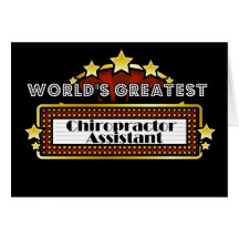 World's Greatest Chiropractor Assistant Card