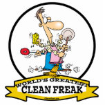WORLDS GREATEST CLEAN FREAK MEN CARTOON photo sculptures