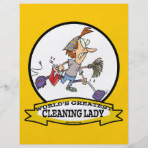 WORLDS GREATEST CLEANING LADY CARTOON FLYER