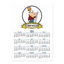 WORLDS GREATEST CLUMSY BUILDER MEN CARTOON BUSINESS CARD