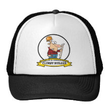 WORLDS GREATEST CLUMSY BUILDER MEN CARTOON HAT