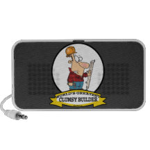 WORLDS GREATEST CLUMSY BUILDER MEN CARTOON MP3 SPEAKER
