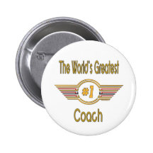World's Greatest Coach Pinback Buttons
