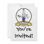 WORLDS GREATEST COFFEEHOLIC CARTOON invitations