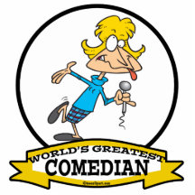 WORLDS GREATEST COMEDIAN WOMAN CARTOON PHOTO CUT OUTS