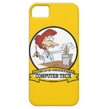 WORLDS GREATEST COMPUTER TECH WOMEN CARTOON iPhone 5 CASES