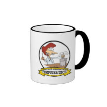WORLDS GREATEST COMPUTER TECH WOMEN CARTOON COFFEE MUG
