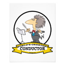 WORLDS GREATEST CONDUCTOR MEN CARTOON INVITATIONS
