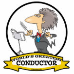 WORLDS GREATEST CONDUCTOR MEN CARTOON photo sculptures
