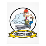 WORLDS GREATEST CONSTRUCTION WORKER II CARTOON CUSTOM INVITATIONS