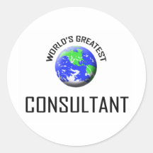 World's Greatest Consultant Round Stickers