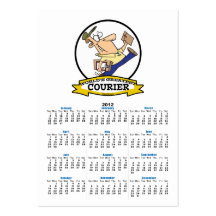 WORLDS GREATEST COURIER MEN CARTOON BUSINESS CARD TEMPLATE