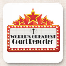 World's Greatest Court Reporter Coaster