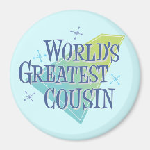 World's Greatest Cousin Refrigerator Magnets