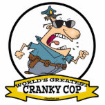 WORLDS GREATEST CRANKY COP MEN CARTOON photo sculptures