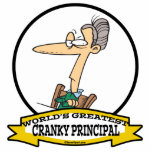 WORLDS GREATEST CRANKY PRINCIPAL CARTOON photo sculptures