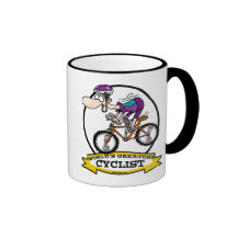 WORLDS GREATEST CYCLIST MEN CARTOON COFFEE MUG