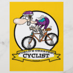 WORLDS GREATEST CYCLIST MEN CARTOON CUSTOM FLYER