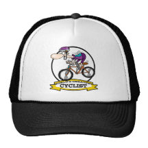 WORLDS GREATEST CYCLIST MEN CARTOON HATS