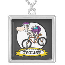 WORLDS GREATEST CYCLIST MEN CARTOON NECKLACES
