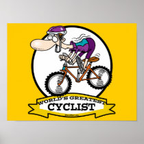WORLDS GREATEST CYCLIST MEN CARTOON PRINT