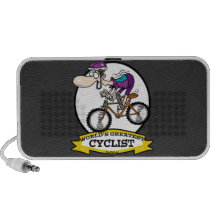 WORLDS GREATEST CYCLIST MEN CARTOON PORTABLE SPEAKERS