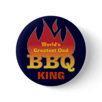 World's Greatest Dad BBQ KING Button