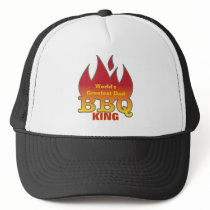 World's Greatest Dad BBQ KING Trucker Hats