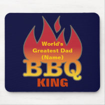 World's Greatest Dad BBQ KING Mouse Pads