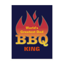 World's Greatest Dad BBQ KING Postcards