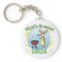 World's Greatest Dad Corgi Keychain