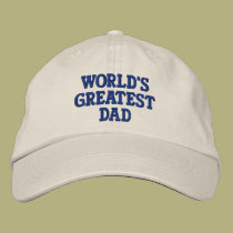 World's Greatest Dad embroidered hats