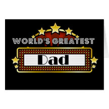 World's Greatest Dad Greeting Cards