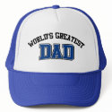 Worlds Greatest Dad Hat Blue