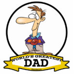 WORLDS GREATEST DAD III MEN CARTOON PHOTO SCULPTURE
