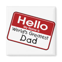 World's Greatest Dad Refrigerator Magnets