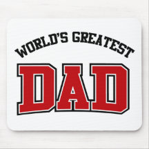 Worlds Greatest Dad Mousepad Red