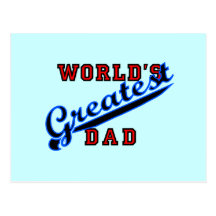 World's Greatest Dad Products Post Card
