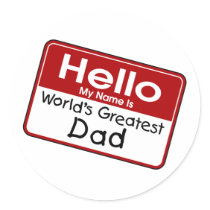 World's Greatest Dad Round Sticker