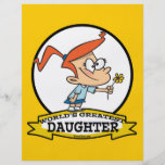 WORLDS GREATEST DAUGHTER CARTOON FLYER DESIGN