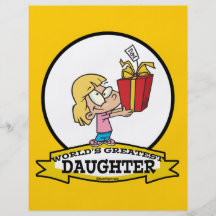 WORLDS GREATEST DAUGHTER II CARTOON FULL COLOR FLYER