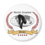 World's Greatest Diver Womens Gear magnets