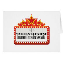 World's Greatest Document Processing Specialist Greeting Card
