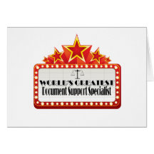 World's Greatest Document Support Specialist Greeting Card